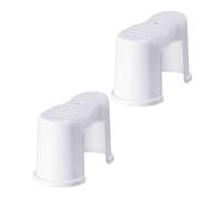 PAMINGONO 2Pcs Anti-Slip Plastic Toilet Footstool Household Bathroom Step Stool for Improved Posture and Potty Training Compact Lightweight Non-Skid Footrest for Adults