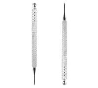 PAMINGONO 2Pcs Auricular Point Massage Probe Ear Acupuncture Pen Silver Acupressure Tool for Facial Reflexology and Relief Suitable for Home Use