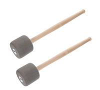 PAMINGONO 2pcs Big Drumstick Drum Mallet Stick Foams Drum Stick Wood Handle for Percussion Instrument Accessories in Practice Performance