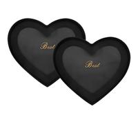 PAMINGONO 2Pcs Black Heart-Shaped Flower Boxes Window, Decorative Wrapping Storage Containers for Valentine’S Day and Mother’S Day Presents