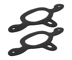 PAMINGONO 2pcs Black Rubber Spur Straps for Riding Boots, 3 Way Spur Tie down Strap with Simple Installation and Wear Resistance, Suitable for Western Horse Riding and Equestrian Use