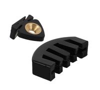 PAMINGONO 2pcs Black Rubber Violin Practice Mute Set, Small Portable Musical Mute for Violin, Professional Orchestra and Student Quiet Playing Accessories