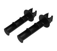 PAMINGONO 2pcs Black Toilet Paper Holder Rod Replacement for Commode Chair Accessories, Plastic Bathroom Hardware for Elderly and Disabled Toilet Seat Use