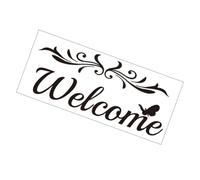 PAMINGONO 2pcs Black Welcome Wall Stickers PVC Decals Creative Welcome Alphabet Design, Easy to Remove and No Sticky Residue, for Glass and Plastics in Kitchen Or Housewarming Decoration