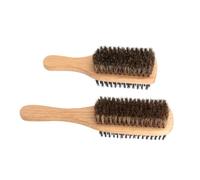 PAMINGONO 2pcs Boar Bristle Brush Men's Hair Brush for Fine Thin Wet Dry Hair Beard Care