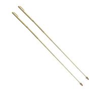PAMINGONO 2Pcs Brass Alloy Dowsing Rod Set with Stainless Steel Extendable Handles, Long Metal Detection Probes for Water Divining, Ground Probing, and Geological Investigation