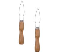 PAMINGONO 2Pcs Button Hook Assist Tool with Wooden Handle for Seniors and Disability, One-Handed Buttoning Device for Shirts and Clothing, Quick Button Fastening Aid for Independent Living