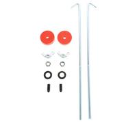 PAMINGONO 2pcs Car Battery Retainer Kit with Secure J Hooks and Metal Hold Down Bolts Tie Down Bracket for Stable Mounting and Vibration Protection in Various Vehicles