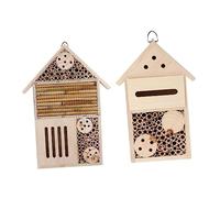 PAMINGONO 2pcs Decorative Insect Hotel for Garden Use Creative Courtyard Nesting for Bees and Beetles Moisture-resistant Design for Insect Observation and Habitat
