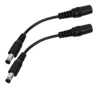 PAMINGONO 2Pcs Effector Transition Cable Male to Female Converter Accessory Black Musical Instrument Power Supply Adapter Compatible with Effect Pedals