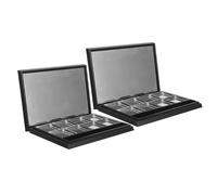 PAMINGONO 2pcs Empty Matte Eyeshadow Palette Magnetic Makeup Case for DIY Blush Lip Mixing Eyeshadow Pan Magnet Palette Organizer