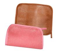 PAMINGONO 2pcs Exfoliating Washcloth African Net Bath Scrubber for Smooth Skin Lightweight Shower Scrubber for Body and Face Versatile Towel for Spa and Camping Use