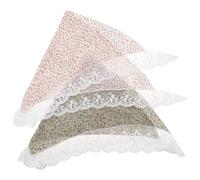 PAMINGONO 2pcs Floral Lace Hair Scarves Headbands for Women with Triangle Shape and Polyester Material, Featuring Lace Strap Design to Fix Your Hair for Parties and Taking Photos Random Random Color