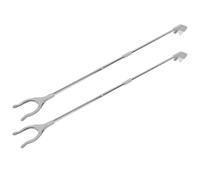 PAMINGONO 2pcs Foldable Steel Grabber Tool for Seniors and Disabled Heavy Duty Long Reach Reacher Stick for Outdoor Trash Pickup Ergonomic Arm Extension Grabber