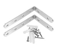 PAMINGONO 2pcs Furniture Anti-Tip Kit Angle Brackets 100x150mm 4mm Thick Wall Anchors for Proofing Cabinets and Bookcases Secure Fixing