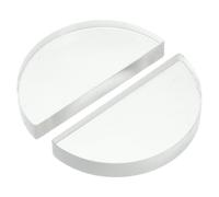 PAMINGONO 2pcs Glass Semicircular Lens Physics Teaching Equipment Convex Optical Aid for Light Convergence Experiments Educational Science Lab Tool