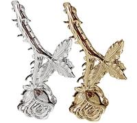 PAMINGONO 2pcs Hairpin Headdress Rose Flower Hair Claw Clips Large Hair Jaw Clips for Women Summer Hairstyling Accessories