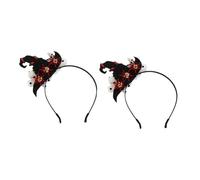 PAMINGONO 2Pcs Halloween Party Wizard Hat Headband, Creative Halloween Hairband Hair Hoop for Women and, Festive Witch Cap Hair Accessory