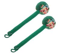 PAMINGONO 2pcs Handheld Massage Hammer Set 31cm Green Herbal Cloth Massage Hammer for Back Neck Shoulder Muscle Relaxation Portable Tool