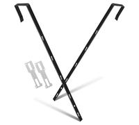 PAMINGONO 2pcs Heavy Duty Adjustable Over-the-Door Mirror Door Hangers with Five Hooks, Metal Iron Construction, Quick Installation for Small Apartments and Compact Rooms