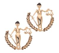 PAMINGONO 2pcs Lightweight Alloy Scale of Justice Brooch Pin for Men Suit and Coat, Vintage Symbolic Design Lapel Pin Boosting Professional Identity for Official Events and Daily Patrols