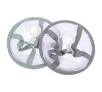 PAMINGONO 2Pcs Makeup Puff Drying Net Basket with Hanging Hook, Cosmetic Brush Drying Rack for Makeup Sponges and Brushes, Reusable Mesh Organizer for Beauty Tools, Grey and Matcha Green