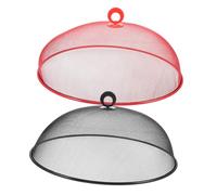 PAMINGONO 2pcs Metal Mesh Food Cover Dome Stainless Steel Food Tent Dinner Table Cover Fly Protectors