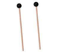 PAMINGONO 2pcs Mini Wood Drum Mallets Ethereal Tongue Steel Drum Mallet Set with Wood Handles for Percussion Instrument Performance