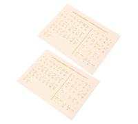 PAMINGONO 2pcs Montessori Educational Braille Alphabet and Number Board with Raised Dots Wooden Braille Learning Tool for Beginners and Sighted Individuals for Blind Education
