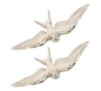 PAMINGONO 2pcs Nordic Style Swallow Bird Wall Sculptures Resin Hanging Ornaments in Golden Colour for Entryways and Home Decor with Versatile Application and DIY Arrangement