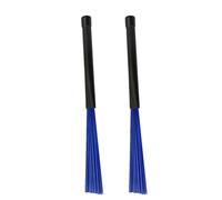 PAMINGONO 2pcs Nylon Drum Wire Brushes Drumsticks Percussion Brush Sticks for Jazz Acoustic Drum Kits Blue Single Set