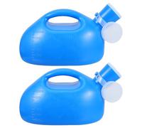 PAMINGONO 2pcs Portable Bedside Urinal Bottle for Men 3000ml Plastic Leakproof Spillproof Urinal with Wide Mouth and Ergonomic Guide Nozzle Lightweight for Drives and Business Trips