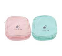 PAMINGONO 2pcs Portable First Aid Bags with Zipper Closure, Made of Sturdy Oxford Cloth and Polyester Fiber, Compact Medication Organizer for Handbag Or Office Drawer Use