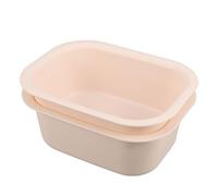 PAMINGONO 2pcs Rectangular Plastic Wash Basin for Changing Table Thickened Non Slip Nursery Basin for Diaper Station for Face Cleansing and Foot Bath