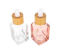 PAMINGONO 2pcs Refillable Glass Sample Bottles with Dropper for Perfume and Lotion, 10ml and 30ml Containers for Travel and Daily Use, Synthetic Material