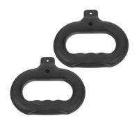 PAMINGONO 2pcs Replacement Outdoor Camping Wagon Handle Grip for Foldable Garden Cart Trolley, Elliptical Plastic Pull Handles without Screws, Suitable for Shopping and Family Events