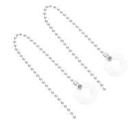PAMINGONO 2pcs Silver Cymbal Sizzle Chains for Drum Kit Alloy Cymbal Sustain Links Sizzle Enhancers Compatible with Crash and Ride for Jazz and Rock Drumming