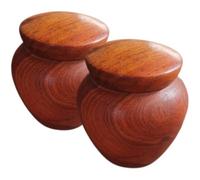 PAMINGONO 2pcs Small Mini Urns for Human Ashes, Rosewood Portable Cremation Keepsake Boxes, Miniature Sealed Memorial Containers for Adult Ashes