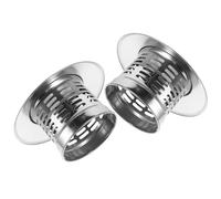 PAMINGONO 2pcs Stainless Steel Chimney Rain Guard Cap for Outdoor Fireplace Chimney Pipes, Round Cone Shaped Design with Adjustable Wind Resistance and Sturdy Protection for Home Use