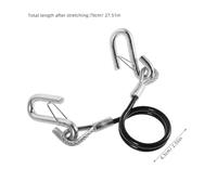 PAMINGONO 2pcs Steel Wire Trailer Rope with Hooks, 3500lb Break Strength Tow Safety Cables Featuring Strong Durability and Rubber Coating, for Outdoor Towing Tasks with Boats and Atvs