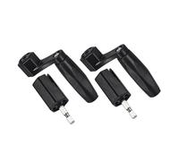 PAMINGONO 2pcs String Winder for Ukulele and Guitar, Portable and Stable Guitar Peg Winder Tool Made of Plastic and Metal, for Daily Practice and Professional Performances, Black