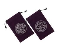 PAMINGONO 2Pcs Tarot Card Pouch Soft Drawstring Storage Bag for Tarot Card Organization for Convenient Packing and Portability Star Design