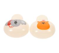 PAMINGONO 2pcs Travel Toothbrush Head Covers with Strong Clip Lightweight Plastic Protector Caps for Electric Manual Brushes Compact Dustproof Storage for Home Office Outdoor Adventures Cute