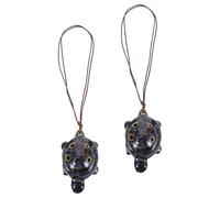 PAMINGONO 2pcs Turtle Shaped Ceramic Ocarinas with Six Holes Beginner Musical Instrument for Featuring Pure and Soothing Sound, Versatile Use for Outdoors and Impromptu Performances