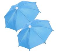 PAMINGONO 2pcs Universal Phone Umbrella Clip for Car with Flexible Handle and Clip Base, Metal and Cloth Material, Providing Sun and Rain Protection for Smartphone Driving Use