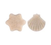 PAMINGONO 2pcs Walnut Powder Exfoliating Makeup Remover Pads, Biodegradable Facial Cleansing Sponges Hexagon and for Gentle Face Cleaning and Skin Care