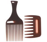 PAMINGONO 2pcs Wide Tooth Hair Pick Comb Set for Hairstyle Making and Scalp Massage, Plastic Material with Unique Design, for Salon and DIY Hairstyle