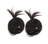 PAMINGONO 2pcs Women Hair Bun Hairpiece Brown Bun Rings for Hair Accessories Women Messy