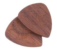 PAMINGONO 2Pcs Wood Guitar Picks for Folk Acoustic Guitar Black Walnut Material Portable Practical Plectrums for and Music Performance