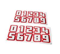 PAMINGONO 2sets Reflective Number Stickers for Bike Helmets Decals for Easy Installation Suitable for Cycling Practice and Competition Large Small
